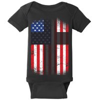 Vintage American Cross Flag Baby Bodysuit