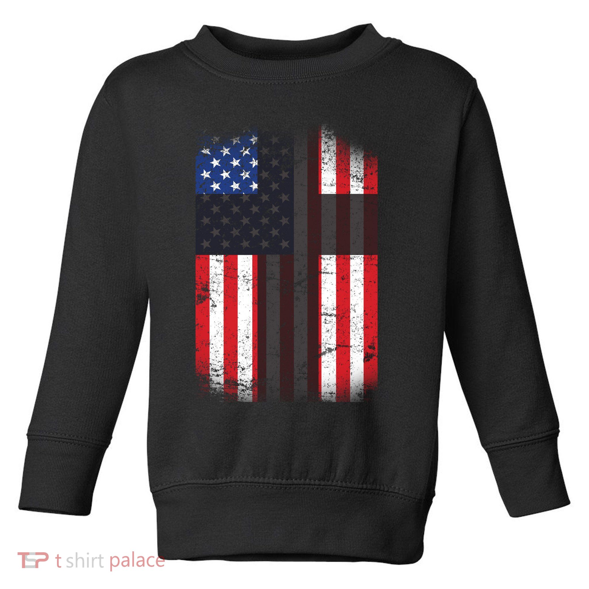 Vintage American Cross Flag Toddler Sweatshirt