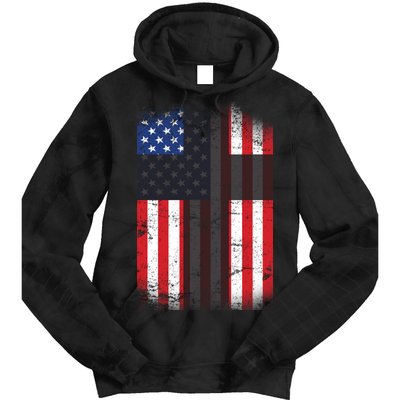 Vintage American Cross Flag Tie Dye Hoodie