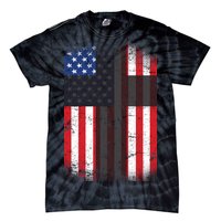 Vintage American Cross Flag Tie-Dye T-Shirt