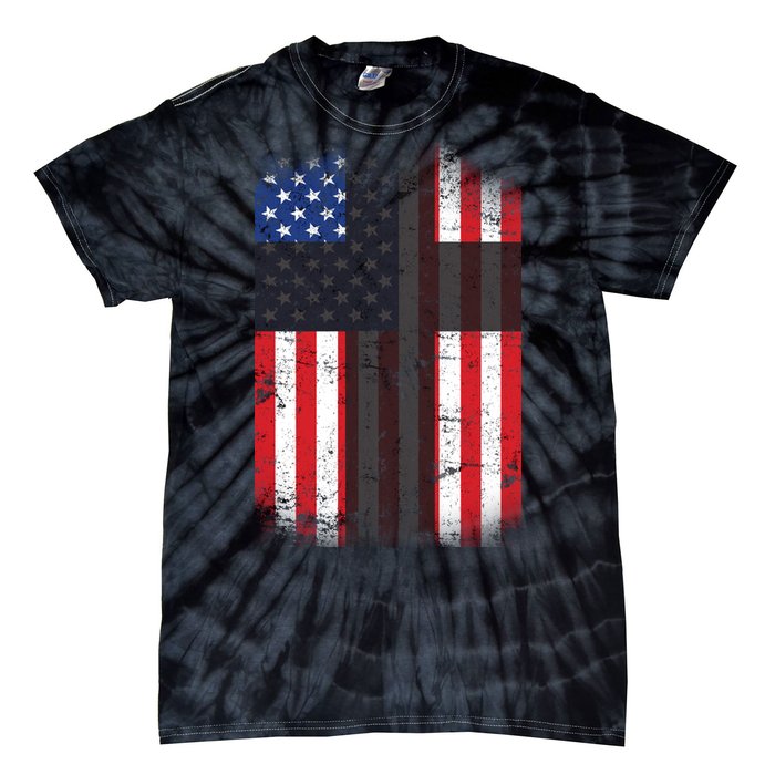 Vintage American Cross Flag Tie-Dye T-Shirt