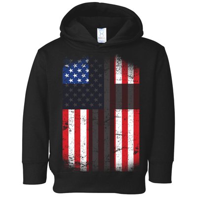 Vintage American Cross Flag Toddler Hoodie