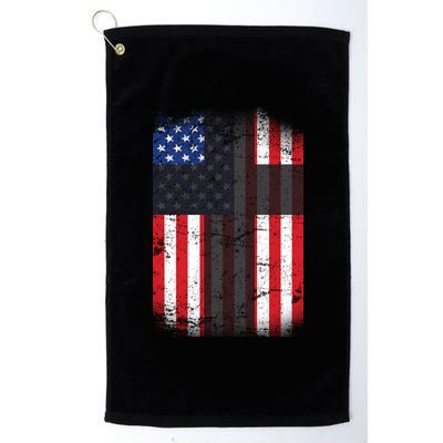 Vintage American Cross Flag Platinum Collection Golf Towel