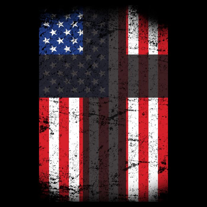Vintage American Cross Flag Womens T-Shirt