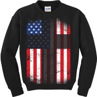 Vintage American Cross Flag Kids Sweatshirt