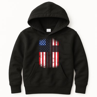 Vintage American Cross Flag Kids Hoodie