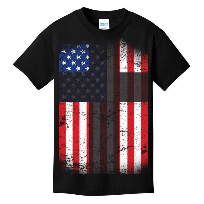 Vintage American Cross Flag Kids T-Shirt