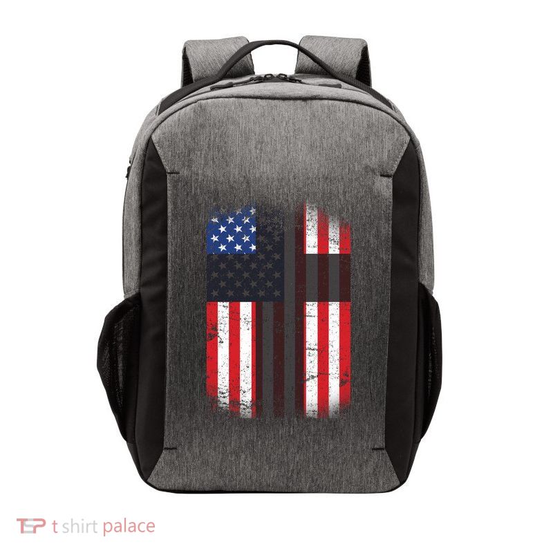 Vintage American Cross Flag Vector Backpack