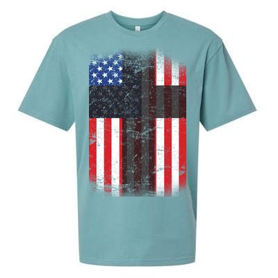 Vintage American Cross Flag Sueded Cloud Jersey T-Shirt