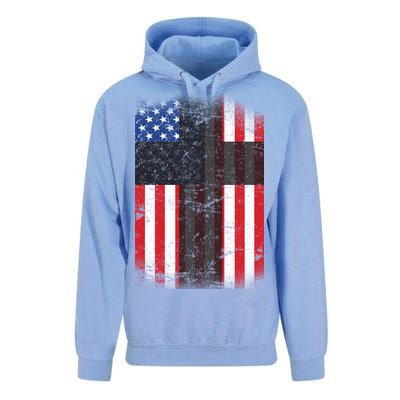 Vintage American Cross Flag Unisex Surf Hoodie