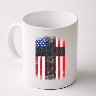 Vintage American Cross Flag Coffee Mug