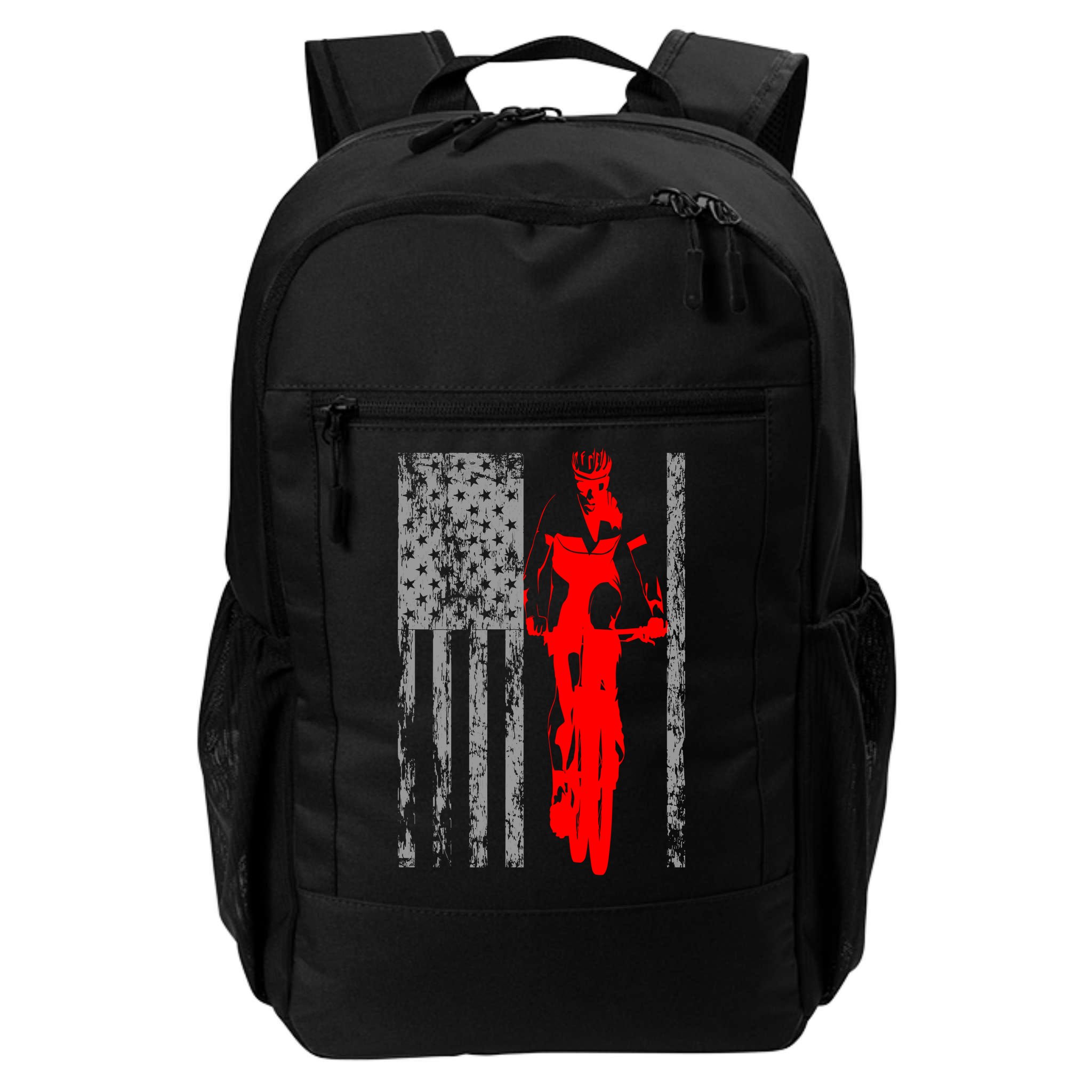Vintage American Cycling USA Flag Backpack
