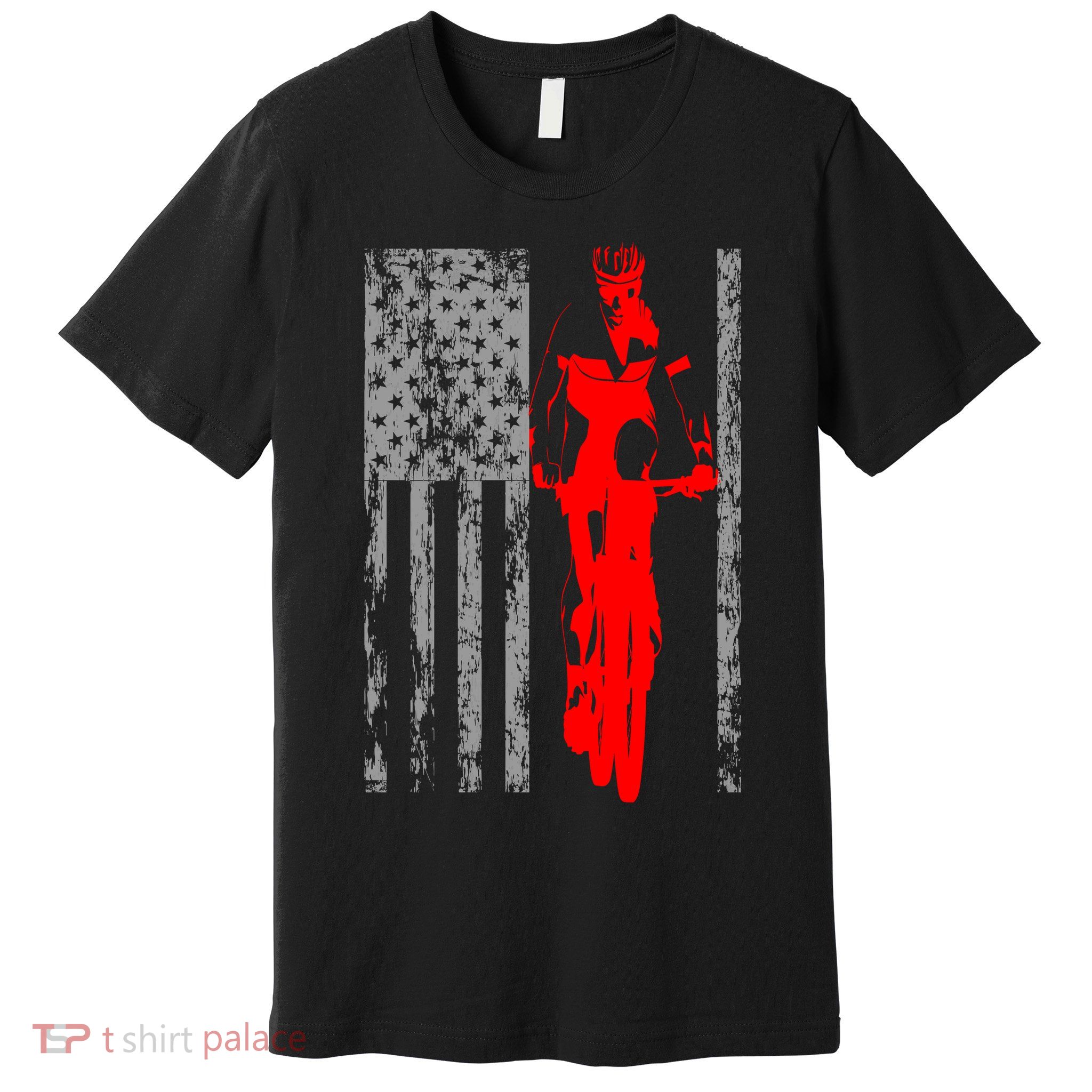 Vintage American Cycling USA Flag Premium T-Shirt