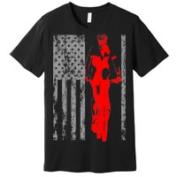 Vintage American Cycling USA Flag Premium T-Shirt