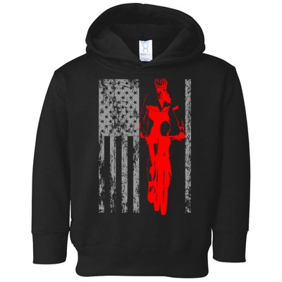 Vintage American Cycling USA Flag Toddler Hoodie