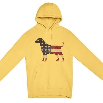 Vintage American Dog Premium Pullover Hoodie