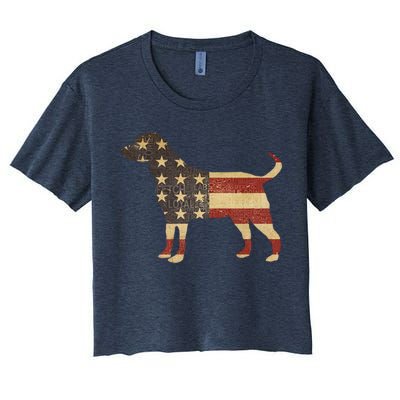 Vintage American Dog Women's Crop Top Tee