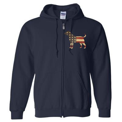 Vintage American Dog Full Zip Hoodie