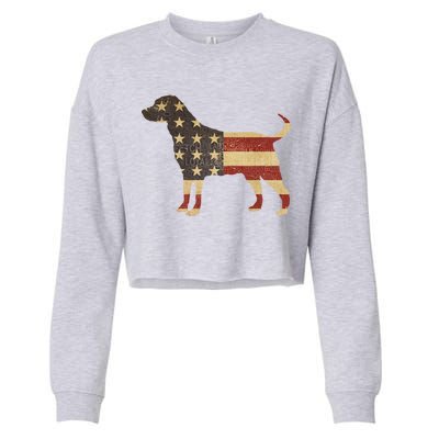 Vintage American Dog Cropped Pullover Crew