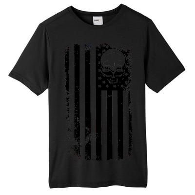 Vintage American Flag Military Skull Tall Fusion ChromaSoft Performance T-Shirt