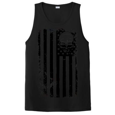 Vintage American Flag Military Skull PosiCharge Competitor Tank