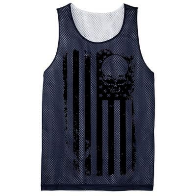 Vintage American Flag Military Skull Mesh Reversible Basketball Jersey Tank