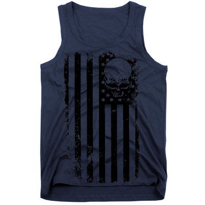 Vintage American Flag Military Skull Tank Top