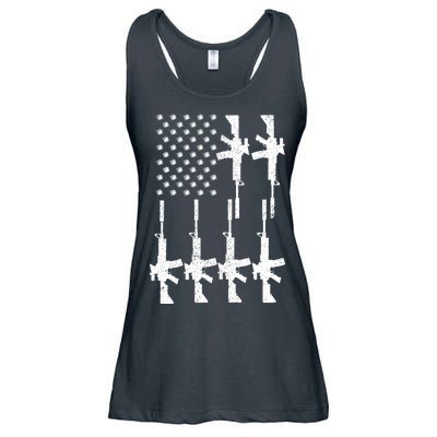 Vintage American Gun Rifle USA Flag Ladies Essential Flowy Tank