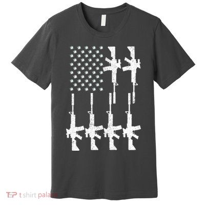 Vintage American Gun Rifle USA Flag Premium T-Shirt