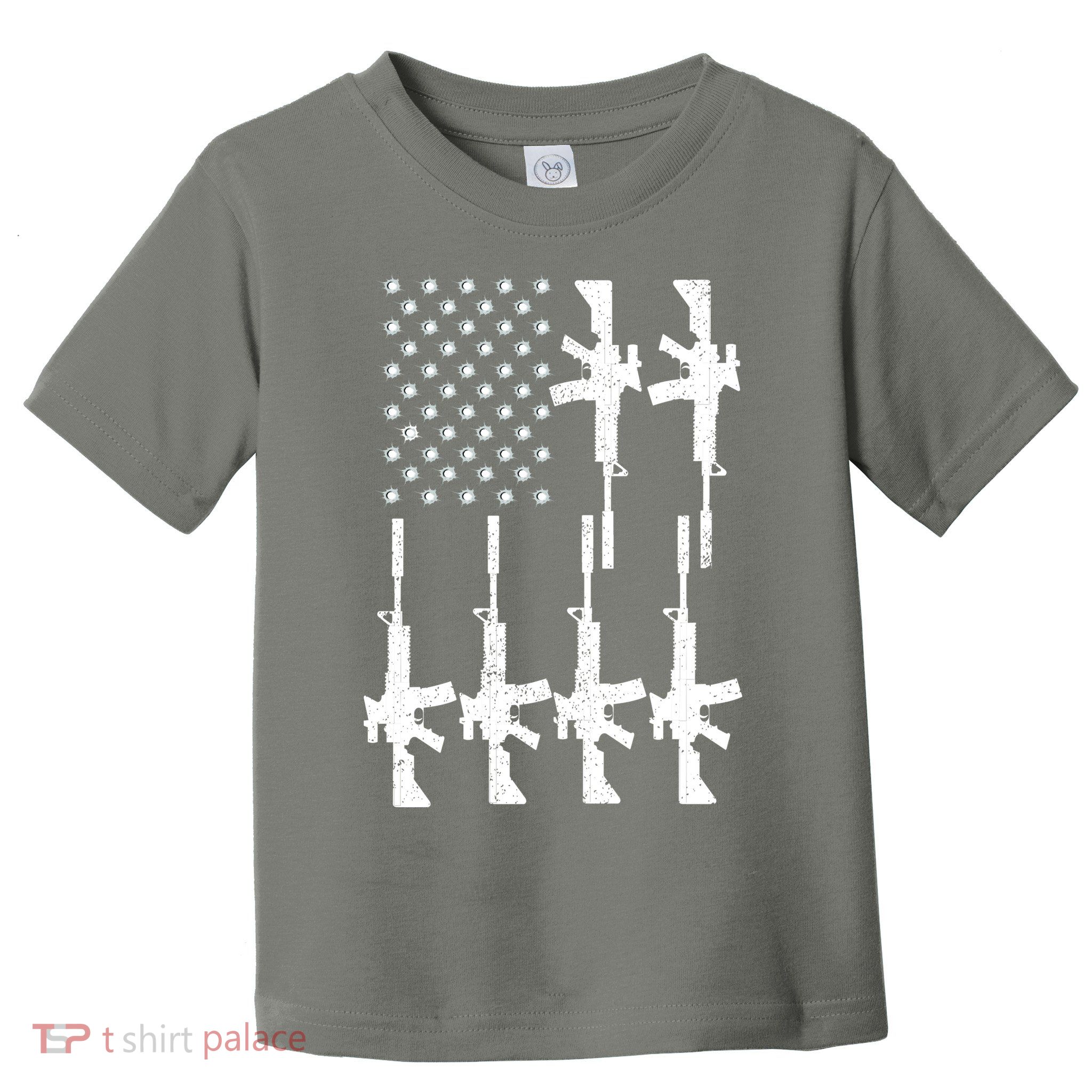 Vintage American Gun Rifle USA Flag Toddler T-Shirt