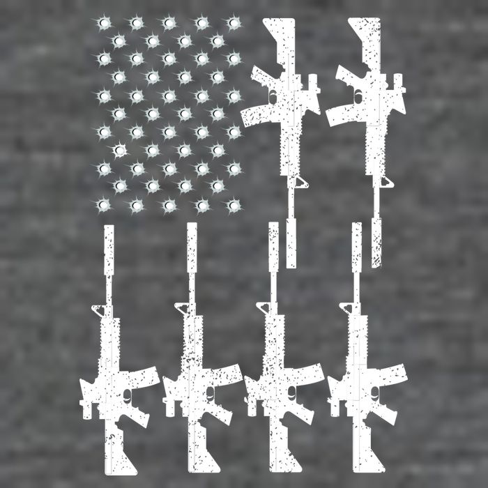 Vintage American Gun Rifle USA Flag Kids Hoodie