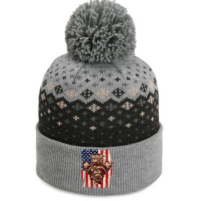 Vintage American Muscle Car Engine The Baniff Cuffed Pom Beanie