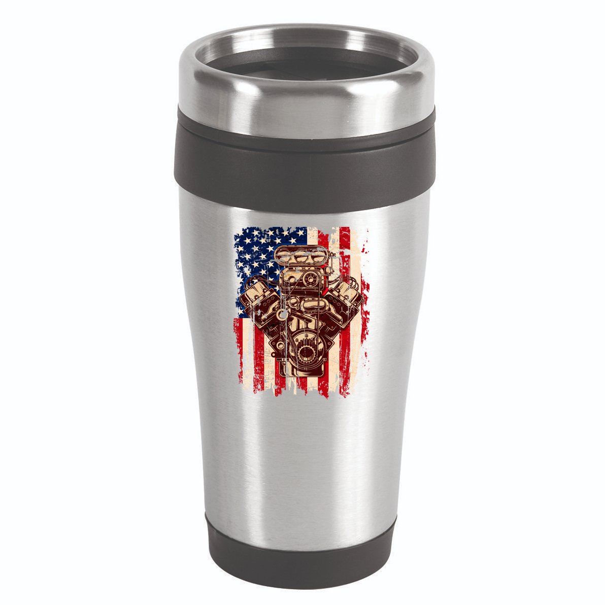 Vintage American Muscle Car Engine 16oz Travel Tumbler