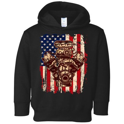 Vintage American Muscle Car Engine Toddler Hoodie