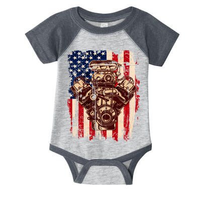 Vintage American Muscle Car Engine Infant Baby Jersey Bodysuit