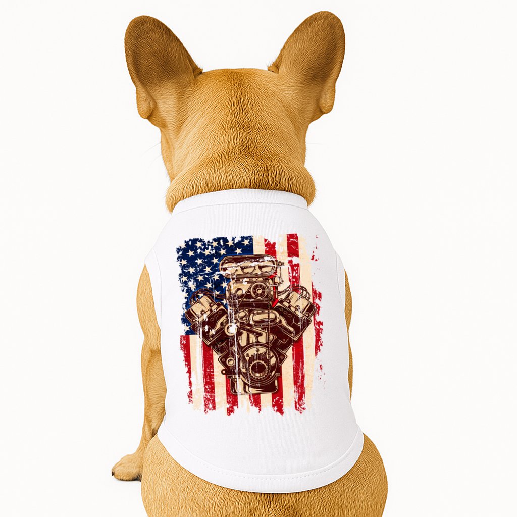 Vintage American Muscle Car Engine Doggie Tank