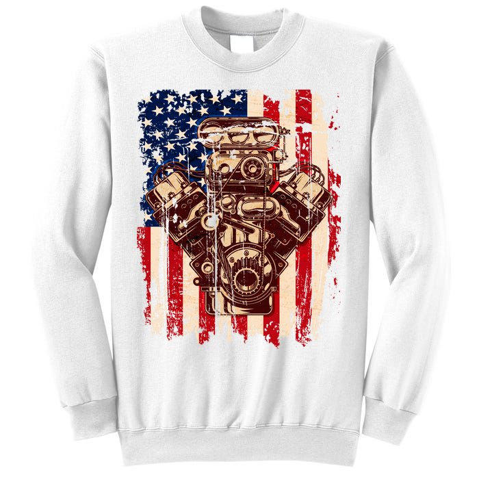 Vintage American Muscle Car Engine Sweatshirt