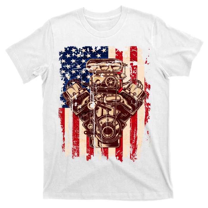 Vintage American Muscle Car Engine T-Shirt