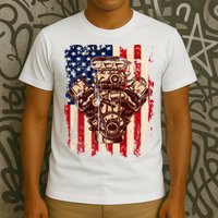 Vintage American Muscle Car Engine T-Shirt