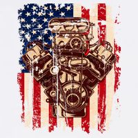 Vintage American Muscle Car Engine T-Shirt