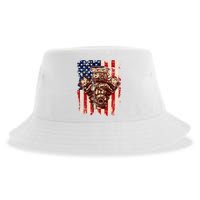 Vintage American Muscle Car Engine Sustainable Bucket Hat