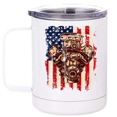 Vintage American Muscle Car Engine 12 oz Stainless Steel Tumbler Cup