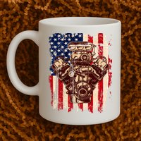 Vintage American Muscle Car Engine Mug
