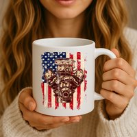 Vintage American Muscle Car Engine Mug
