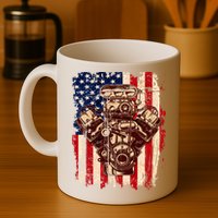 Vintage American Muscle Car Engine Mug
