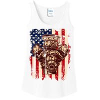 Vintage American Muscle Car Engine Ladies Essential Tank