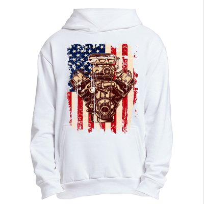 Vintage American Muscle Car Engine Urban Pullover Hoodie