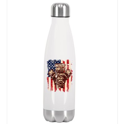 Vintage American Muscle Car Engine Stainless Steel Insulated Water Bottle