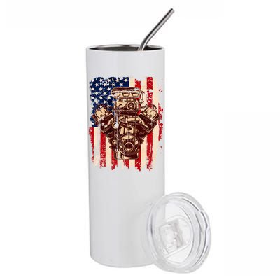 Vintage American Muscle Car Engine Stainless Steel Tumbler