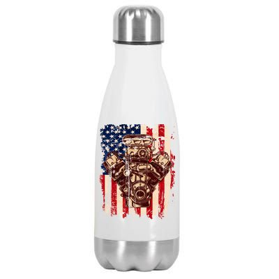 Vintage American Muscle Car Engine Stainless Steel Insulated Water Bottle